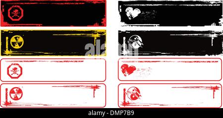 the vector grunge banner set Stock Vector