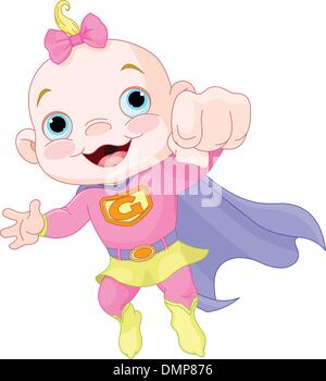 Super Baby Girl Stock Vector