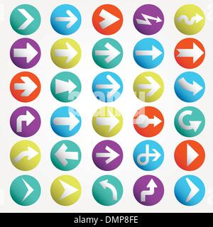 Arrow sign icon set Stock Vector