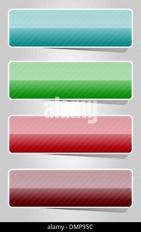 Glossy color buttons Stock Vector