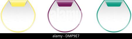 set of color labels Stock Vector