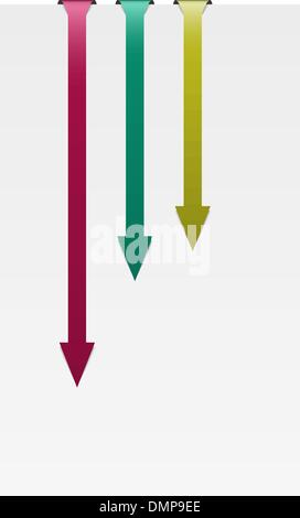 folded color arrows Stock Vector