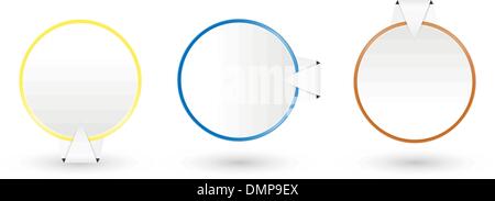 labels wit arrow Stock Vector