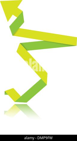origami arrow Stock Vector