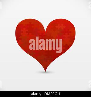 puzzle heart Stock Vector