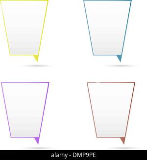 perspective shaped tags Stock Vector