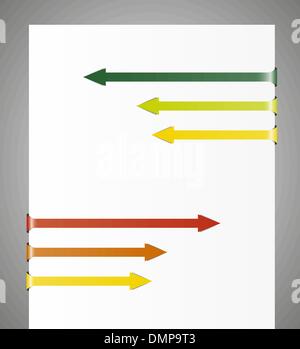 contrary folded arrows Stock Vector