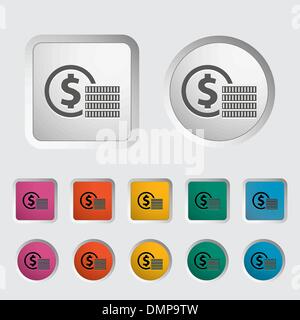 Icon coins. Stock Vector