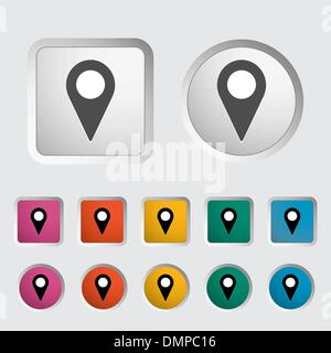 colorful silhouette of map pointer icon Stock Vector Image & Art - Alamy