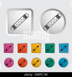 Automotive fuse single icon. Stock Vector