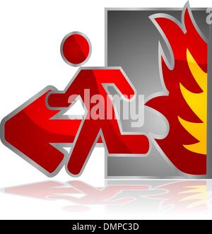 Fire exit Stock Vector
