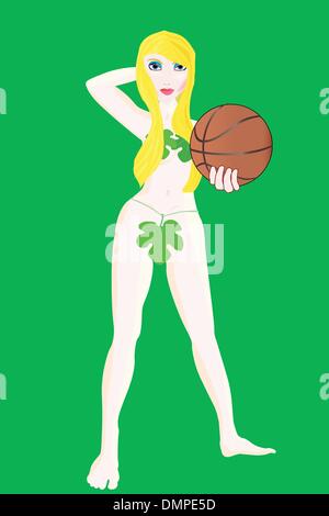 Basketball Girl Stock Vector