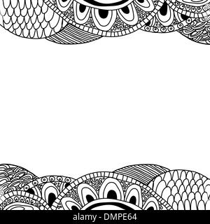 Doodle background (black and white) Stock Vector