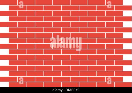 Wall from a red brick. A background. Stock Vector