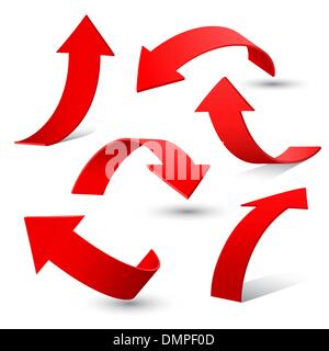 Set of Arrow Stickers Isolated on White Background Stock Vector Image ...