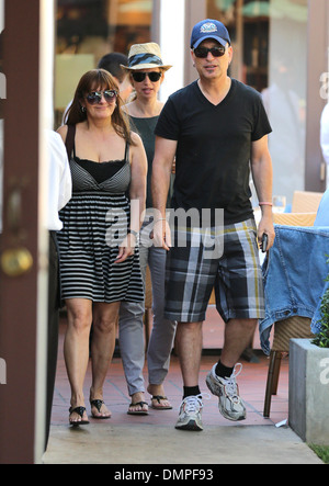 Howie Mandel and his wife Terry walk around Malibu Country Mart Los Angeles, California - 11.08.12 Stock Photo