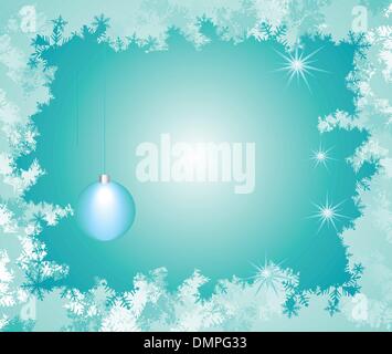 Celebratory framework decorated by New Year's glass spheres Stock Vector