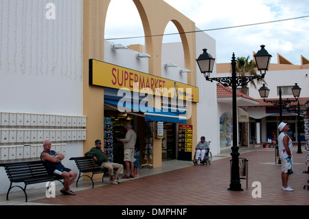 Supermarket, Caleta de Fuste, Fuerteventura, Canary Islands. Stock Photo