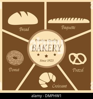 Vintage poster of bakery Stock Vector