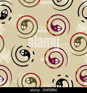 Seamless texture in the form of coiled snakes Stock Vector