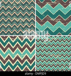 Seamless Chevron Patterns Collection Stock Vector