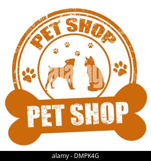 Pet shop stamp Stock Vector