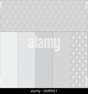 Set white paper textured backgrounds Stock Vector