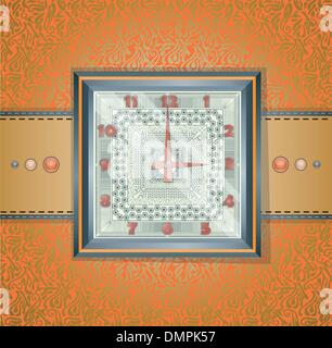 Watch with pattern. Stock Vector