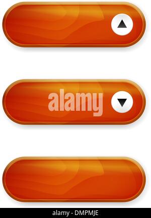 wood style buttons Stock Vector