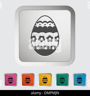 Easter Egg single icon. Stock Vector