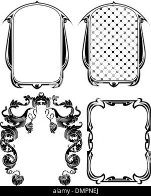 Vintage sign frames. Old decorative frame design, retro ornate label ...