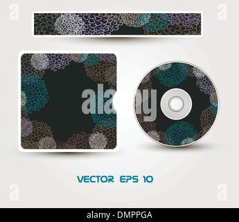 CD cover Layout Design Template, Preview(Editable). Stock Vector