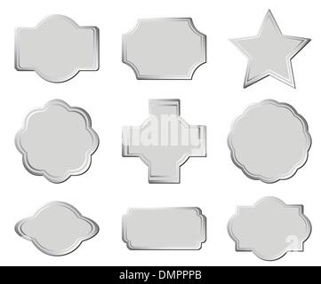 set of the gray frames - vector Stock Vector