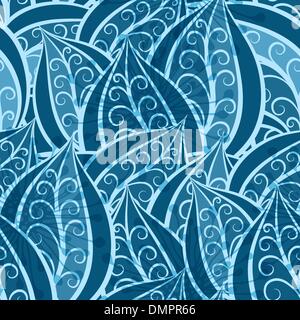 Vintage blue seamless pattern Stock Vector
