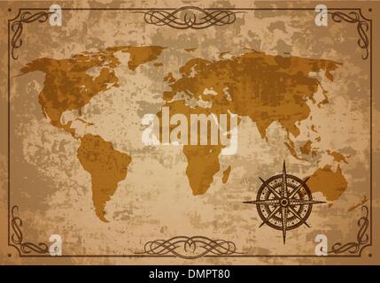 Old Map. Vector Paper texture Stock Vector