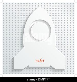 Abstract background with the image of the rocket Stock Vector