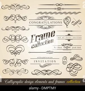 Calligraphic Design Elements and Frames Stock Vector