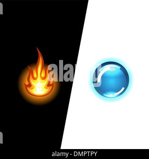 Hot and cold Stock Vector