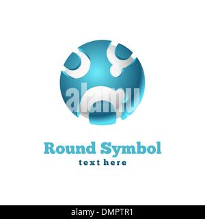 Round icon. Abstract symbol Stock Vector