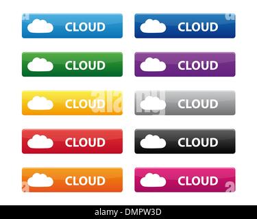 Cloud buttons Stock Vector