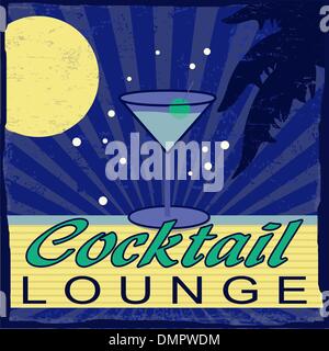 Cocktail Lounge poster Stock Vector