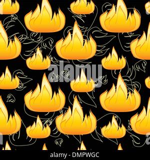 Seamless background. Fire Stock Vector