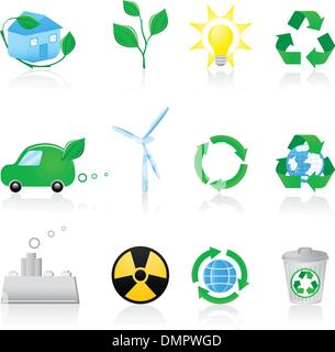 Icon set Environment Stock Vector