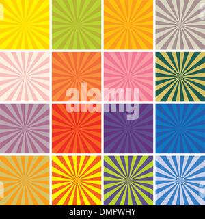 vector retro background set Stock Vector