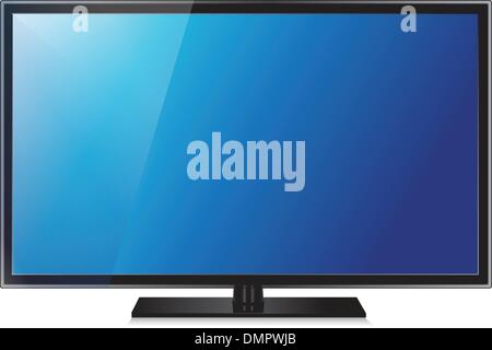 TV flat screen lcd, plasma realistic vector illustration. Stock Vector