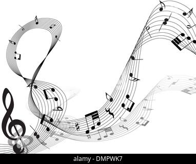 Musical note staff Stock Vector