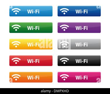 Wi-Fi buttons Stock Vector
