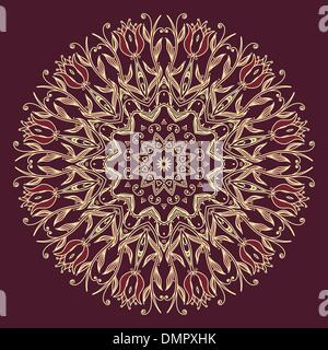 Ornamental round lace pattern Stock Vector