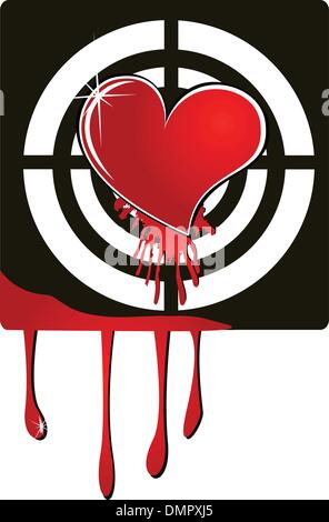 the vector target heart Stock Vector