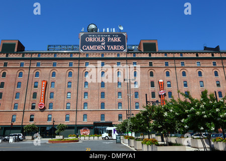 Former Baltimore & Ohio railroad warehouse, now part of Oriole Park  baseball ground, Camden Yards, Baltimore, Maryland, USA Stock Photo - Alamy